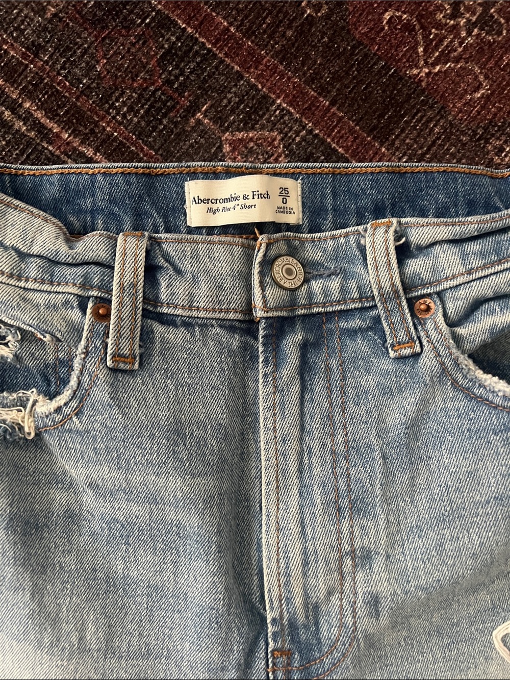 Abercrombie Light Blue Distressed Denim Shorts - Women - Picture 2 of 5